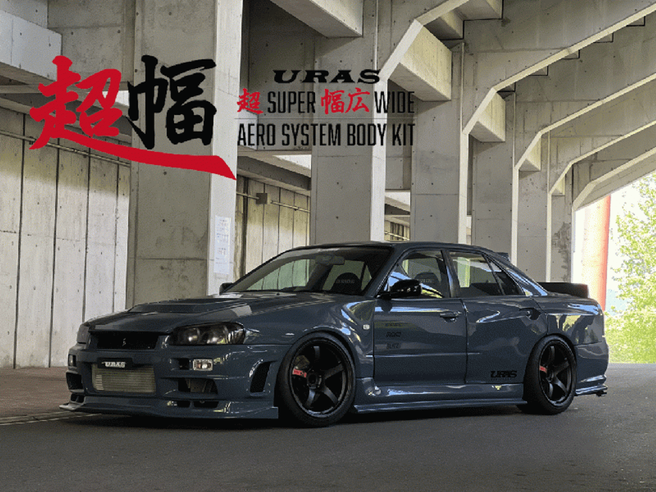 URAS | Super Wide Aero System Body Kit for Nissan R34 Skyline 4Dr
