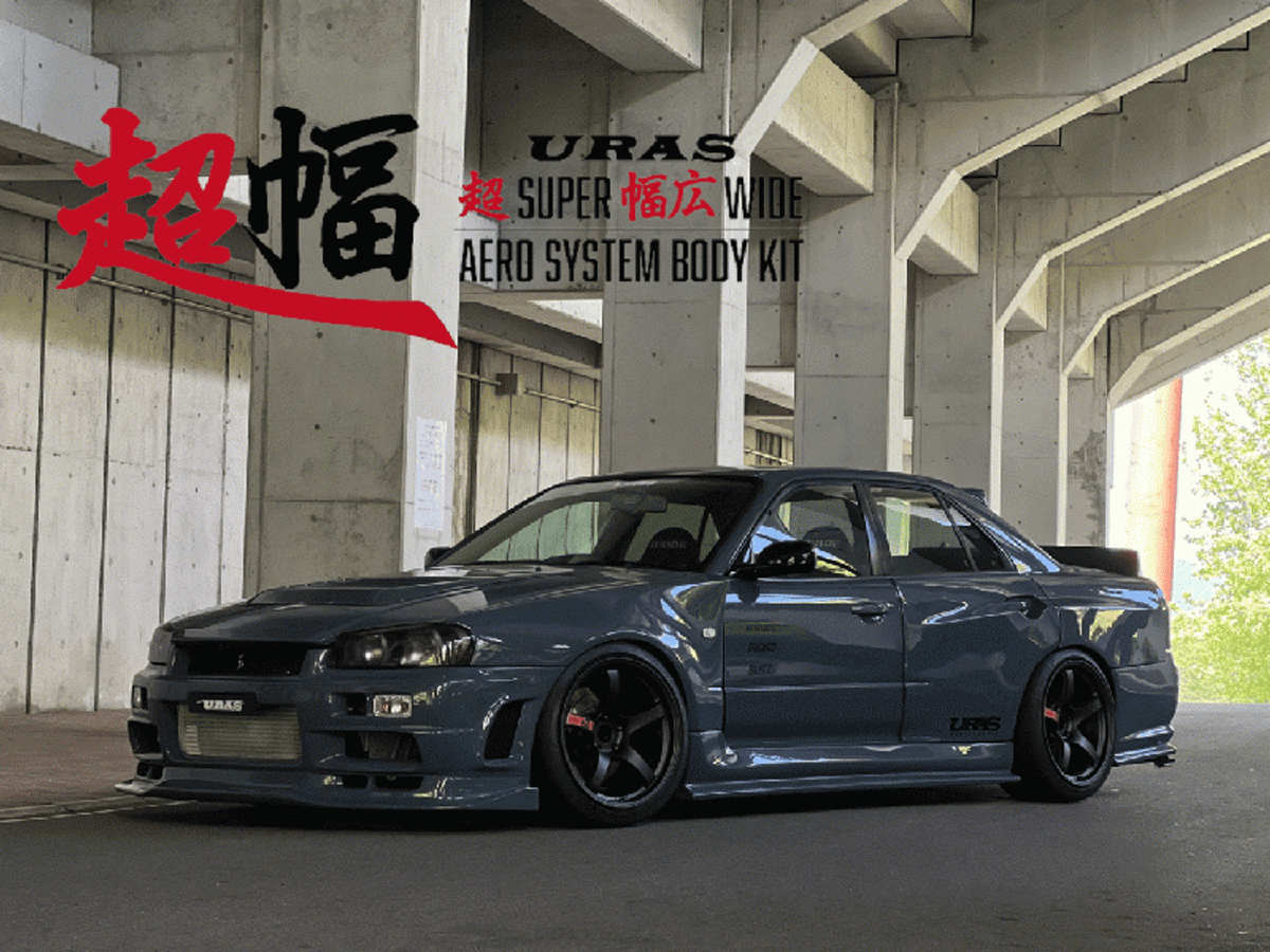 URAS Super Wide Aero System Kit for 4dr Nissan R34 (99-02 R34)