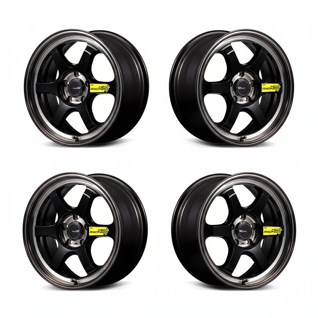 Rays | MID RACING R06 Black Clear Polish | 5X100 | 17X7.5 +40 (Set