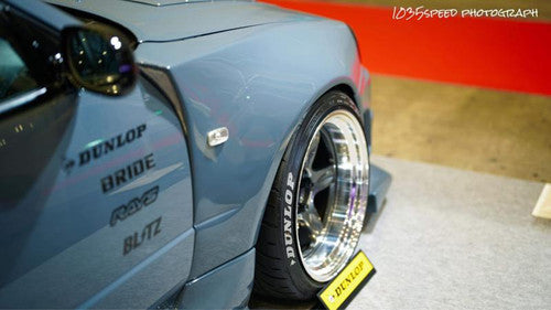 URAS | Super Wide Aero System 75mm Front Fenders for Nissan R34 Skyline 4Dr