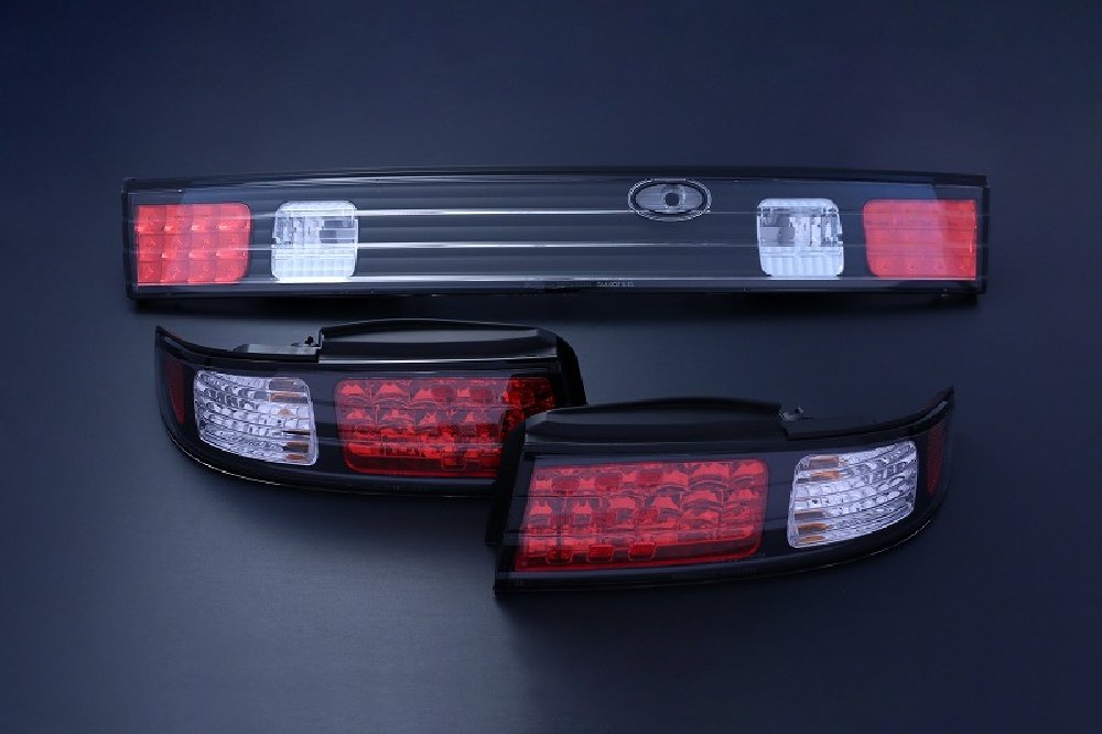 D-MAX | 3-Piece LED Taillight Set Black for Nissan Silvia S14 (240SX)