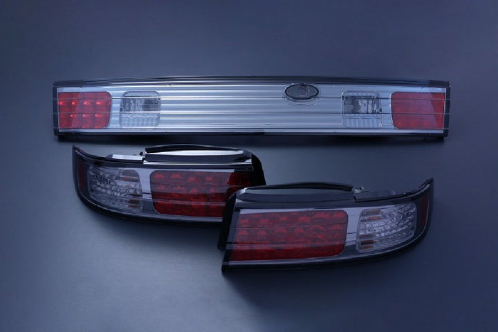 D-MAX | 3-Piece LED Taillight Set Smoke for Nissan Silvia S14 (240SX)