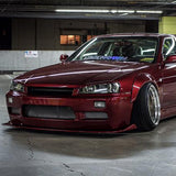 URAS | Type-Q Front Bumper for Nissan R34 Skyline 2 Door / 4 Door