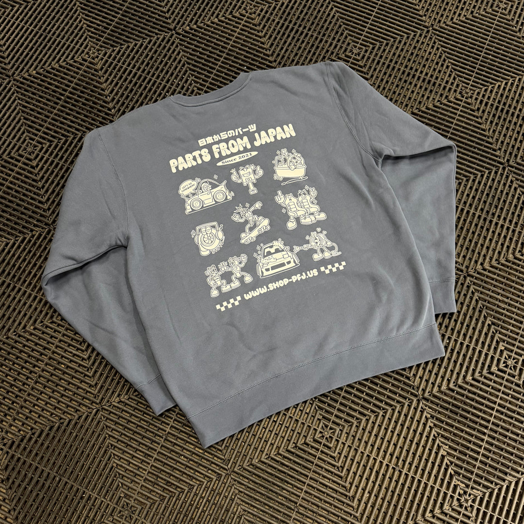 Parts from Japan | Doodle Sweatshirt Crewneck - Blue