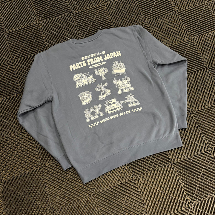 Parts from Japan | Doodle Sweatshirt Crewneck - Blue