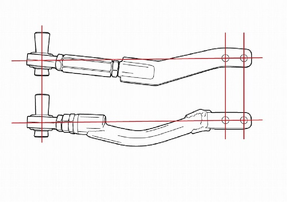 D-MAX D1SPEC | Offset Heim Joint Tension Rods Ver.2 for Nissan S14 / S15