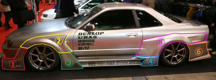 URAS | Type-GT Body Kit for Nissan R34 Skyline 2 Door
