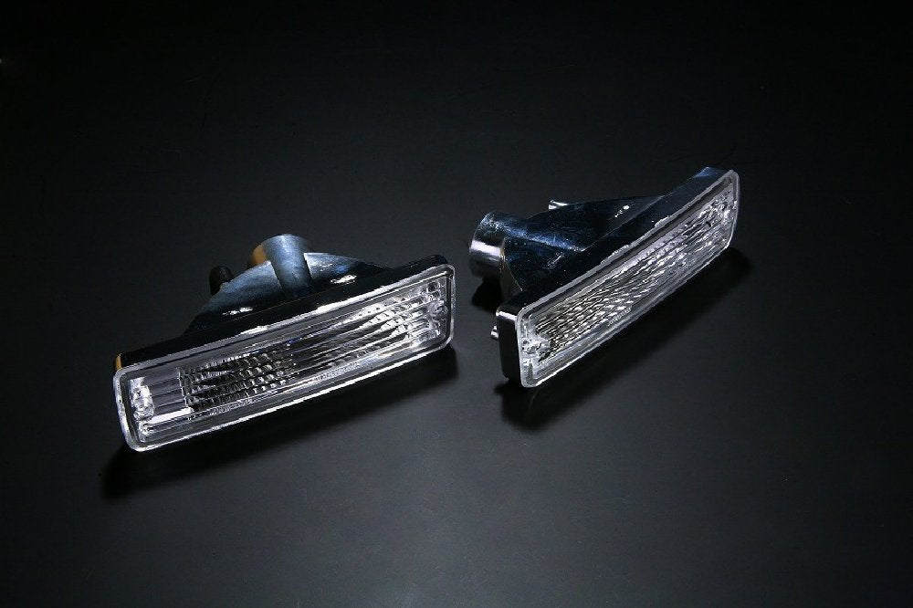 D-MAX | Clear Crystal Front Turn Signal Set for Nissan Silvia S13
