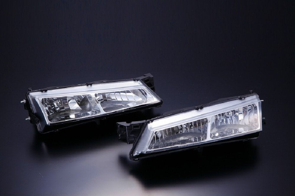 D-MAX | Crystal Headlight Set Chrome for Nissan Silvia S14 Kouki (240SX)
