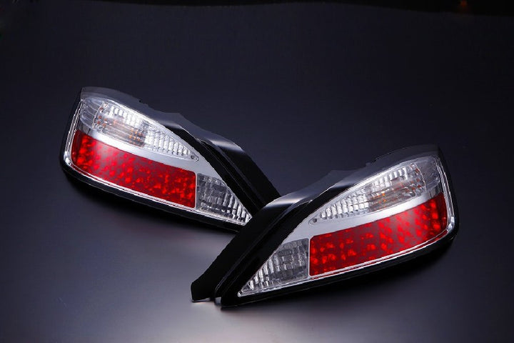 D-MAX | LED Tail Lights - Chrome for Nissan Silvia S15