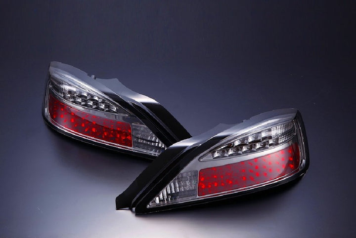 D-MAX | LED Tail Lights with LED Turn Signals - Smoke for Nissan Silvia S15