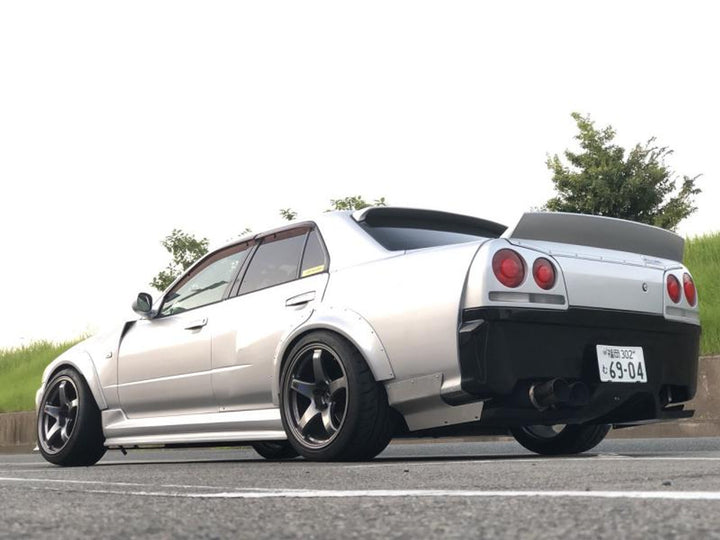 URAS | Back Panel Cover Rear Bumper for Nissan Skyline R34 4 Door
