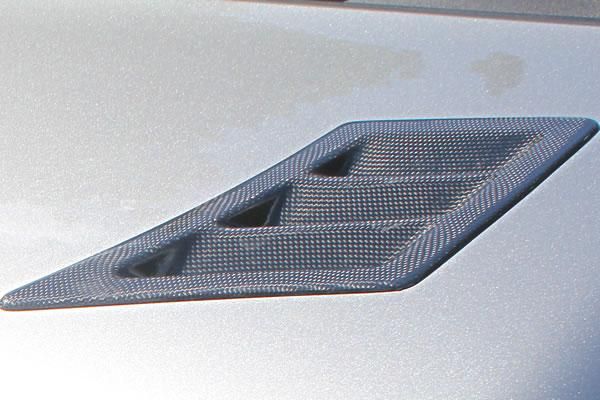 Garage Vary | Carbon Hood Duct with FRP Rain Guard for Suzuki Alto Works HA36S