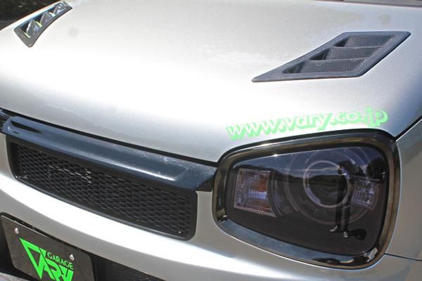 Garage Vary | Carbon Hood Duct with FRP Rain Guard for Suzuki Alto Works HA36S