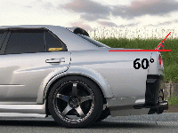 URAS | Vertical Stabilizer Trunk Wing for Nissan R34 Skyline (4-Door)