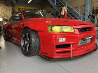 URAS | Type-RZ 75mm Front Fenders for Nissan R34 Skyline 2Dr/4Dr