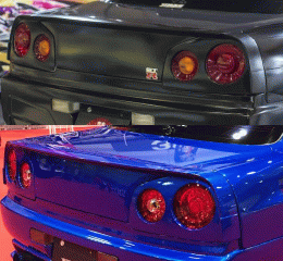 URAS 3-Piece Split Wing for Nissan R34 Skyline (2-Door)