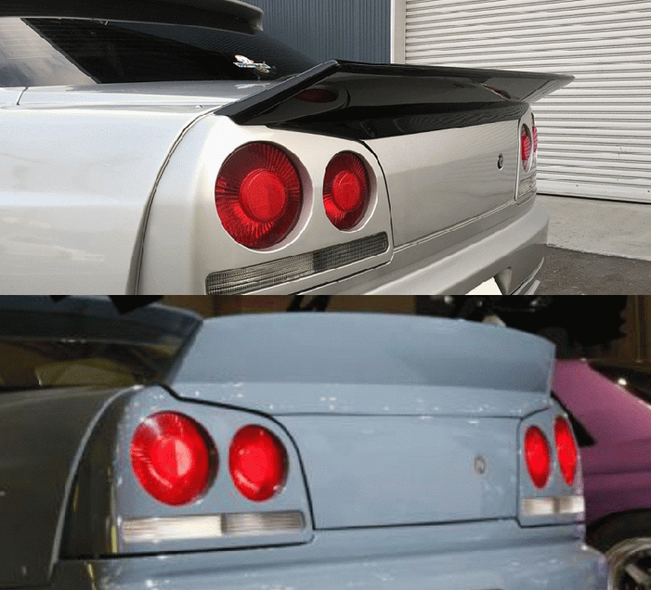 URAS | Vertical Stabilizer Trunk Wing for Nissan R34 Skyline (4-Door)