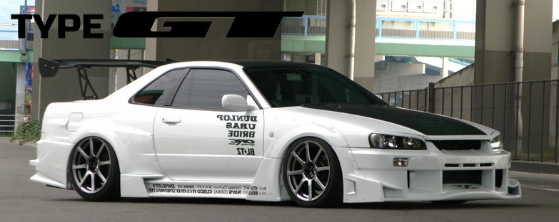 URAS | Type-GT Body Kit for Nissan R34 Skyline 2 Door