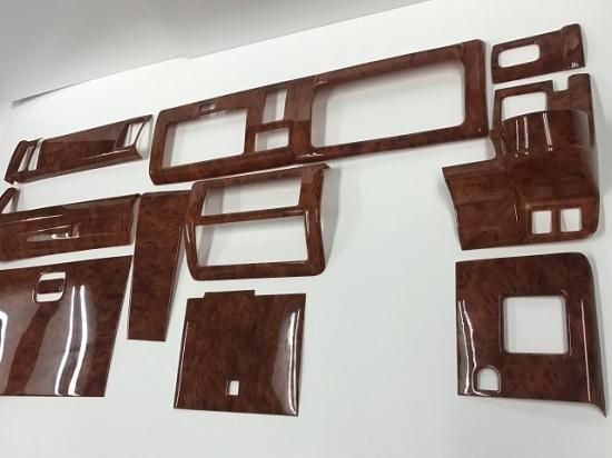 Hello Special | 12-Piece 3D Interior Panel Cover Set - Brown Woodgrain for Daihatsu Hijet Truck Jumbo (S500P / S510P Early Model) - photo 2