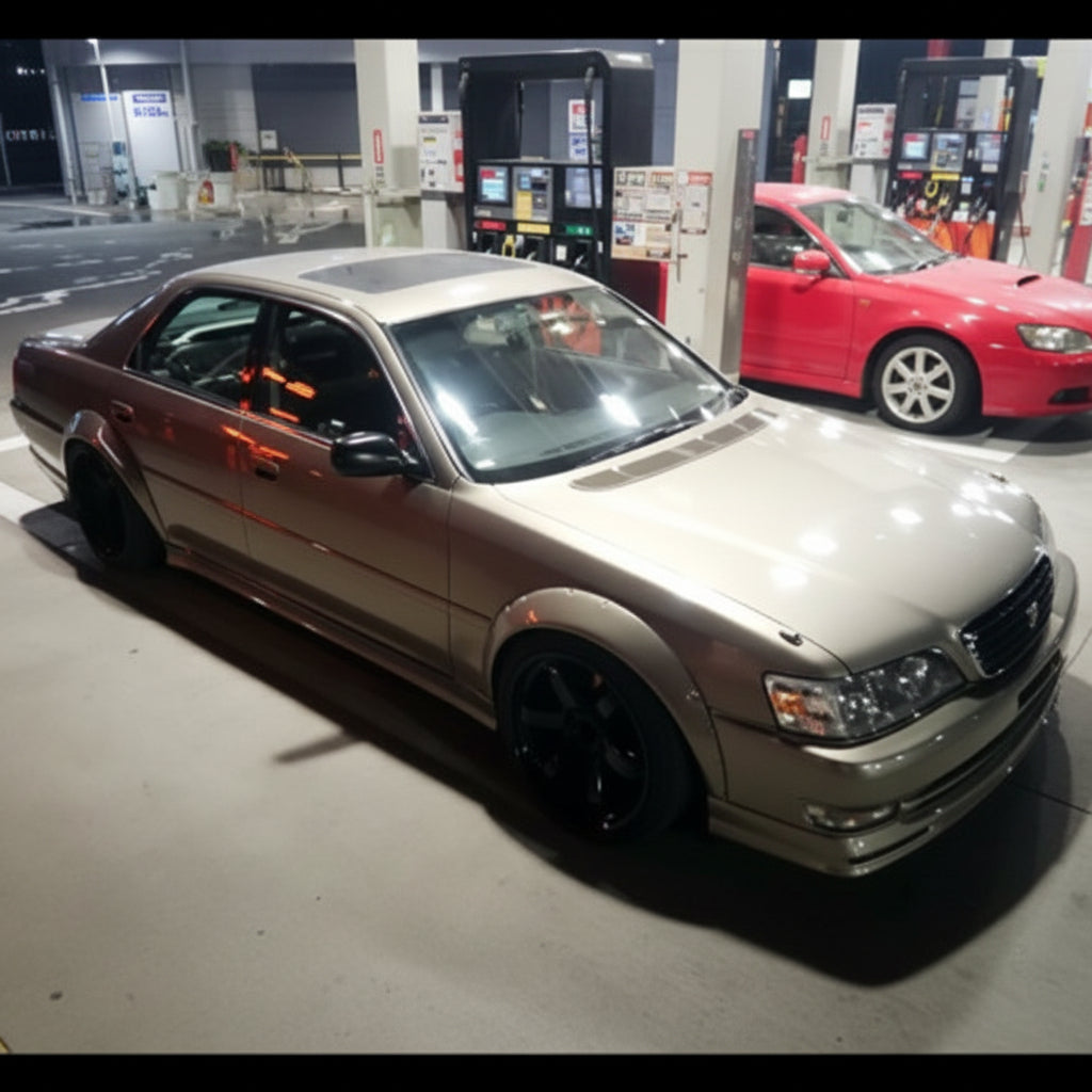 N-Style Custom | Type 4 Rear Fender Flares +50mm For Toyota JZX100 Cresta