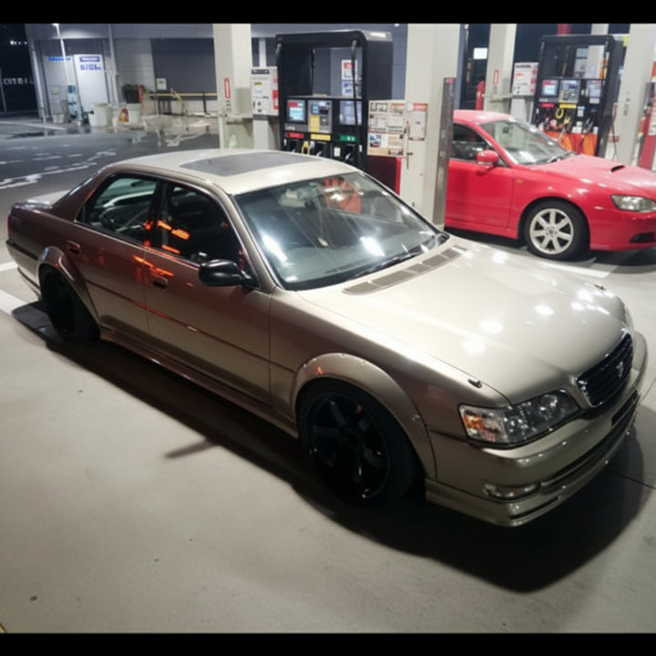 N-Style Custom | Type 4 Rear Fender Flares +50mm For Toyota JZX100 Cresta