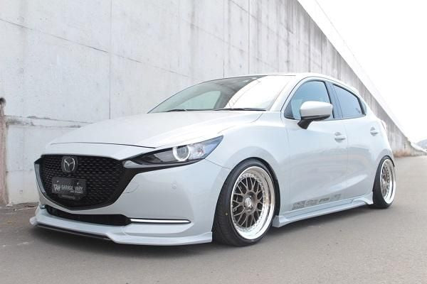 Garage Vary | Front Lip + Front Splitter Set Urethane Lip + FRP Splitter for Mazda2 DJ