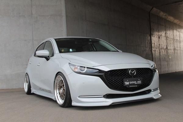 Garage Vary | Front Lip + Front Splitter Set Urethane Lip + FRP Splitter for Mazda2 DJ