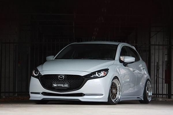 Garage Vary | Front Lip + Front Splitter Set Urethane Lip + FRP Splitter for Mazda2 DJ