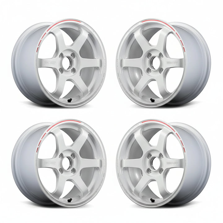 Rays | Volk TE37 Sonic Time Attack Edition Dash White/Redot | 4X100| 16x5.5 +46 (Set)