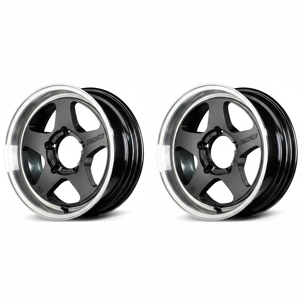 Rays | Gram Lights 57FR-X Glass Black/Rim DC | 16x5.5 +20 | 5X139.7 (Pair)