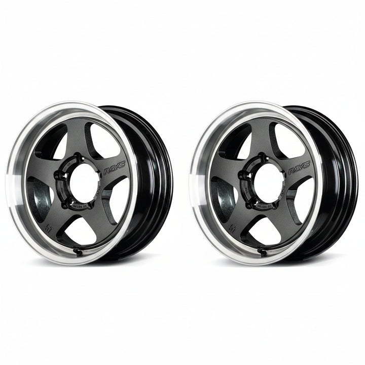 Rays | Gram Lights 57FR-X Glass Black/Rim DC | 16x5.5 +20 | 5X139.7 (Pair)