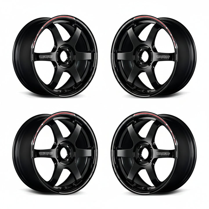 Rays | Volk TE37 Sonic Time Attack Edition Black/Redot | 4X100| 16x8.0 +39 (Set)