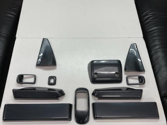Hello Special | 11-Piece Interior Side Panel and Lower Shift Cover Set - Carbon Look for Daihatsu Hijet Truck (S500P / S510P Late Model) - photo 1