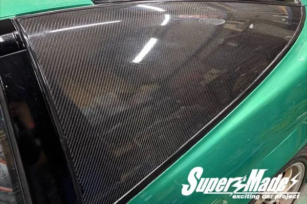 Super Made | Carbon Rear Quarter Cover for Nissan 180SX / 240SX S13 Hatch