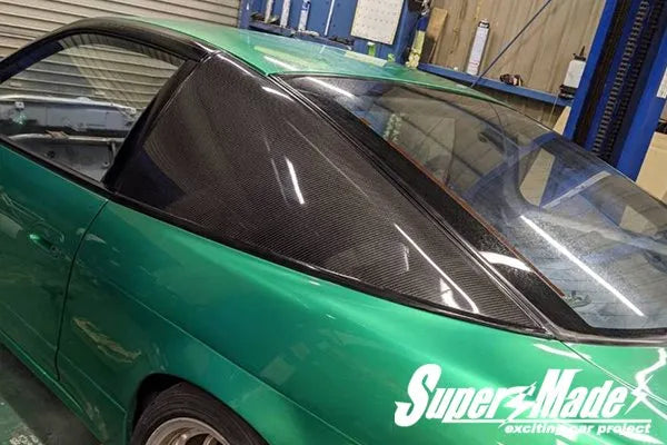 Super Made | Carbon Rear Quarter Cover for Nissan 180SX / 240SX S13 Hatch