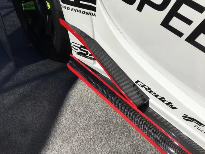 TCP Magic | G-FACE Side Skirt Canard Type TT Full Carbon Fiber For Mazda RX7 (FD3S)