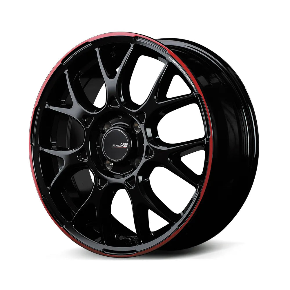 Rays | MID RACING R27 Black / Rim Red Line | 4X100 | 16X5.0 +45