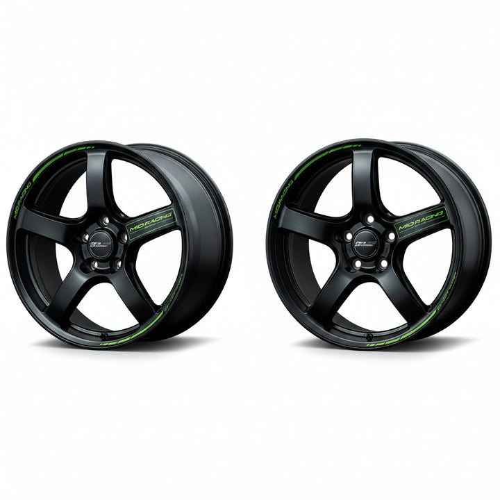Rays | MID RACING R50 Type S Semigloss Black | 5X100 | 18X8.0 +45 (Pair)