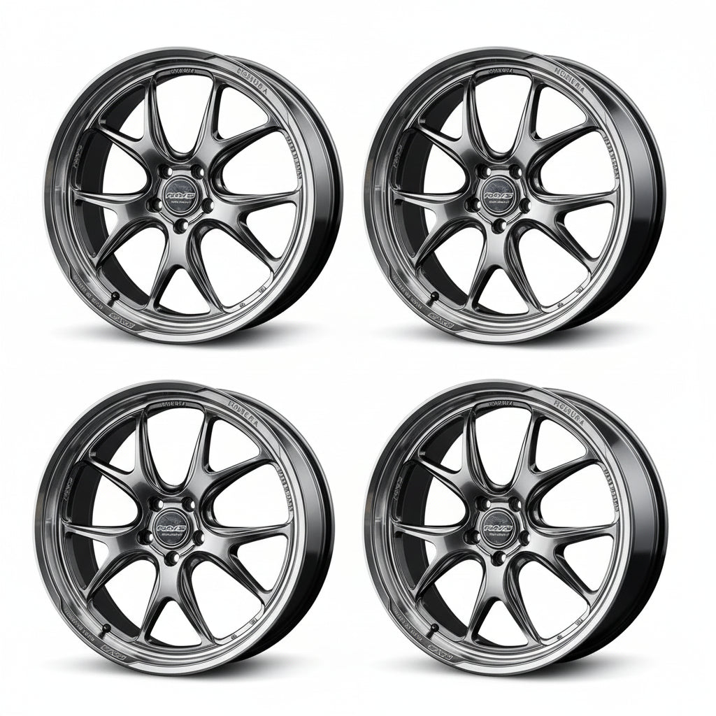 Rays | HOMURA 2X5RA Grace Silver/Rim DMC | 5X114.3 | 20X8.5 +38 (Set)