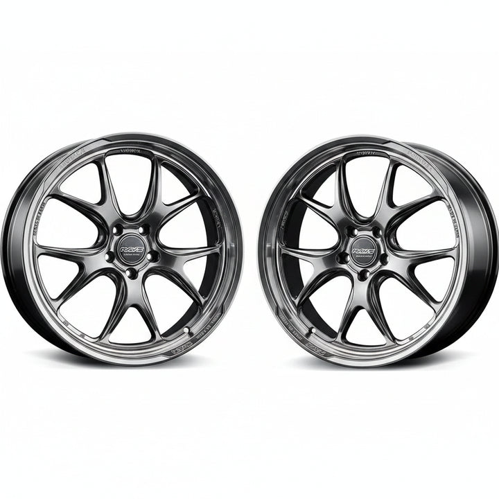 Rays | HOMURA 2X5RA Grace Silver/Rim DMC | 5X114.3 | 20X8.5 +38 (Pair)
