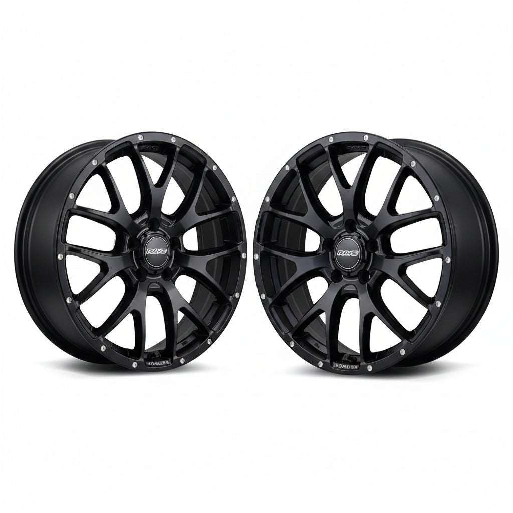 Rays | HOMURA 2X7FA Semigloss Black | 5X114.3 | 18X7.5 +38 (Pair)