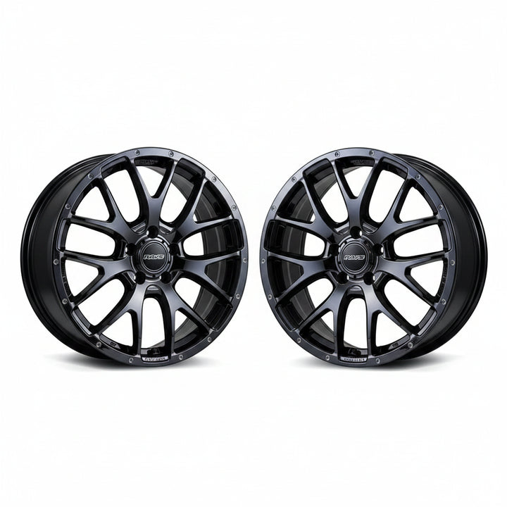 Rays | HOMURA 2X7FA Black Chrome Coating | 5X114.3 | 18X7.5 +45 (Pair)