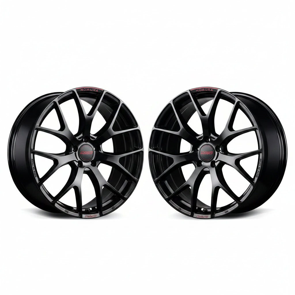 Rays | HOMURA 2X7FT SPEC-M Glossy Black/RAP | 5X114.3 | 18X7.5 +43 (Pair)