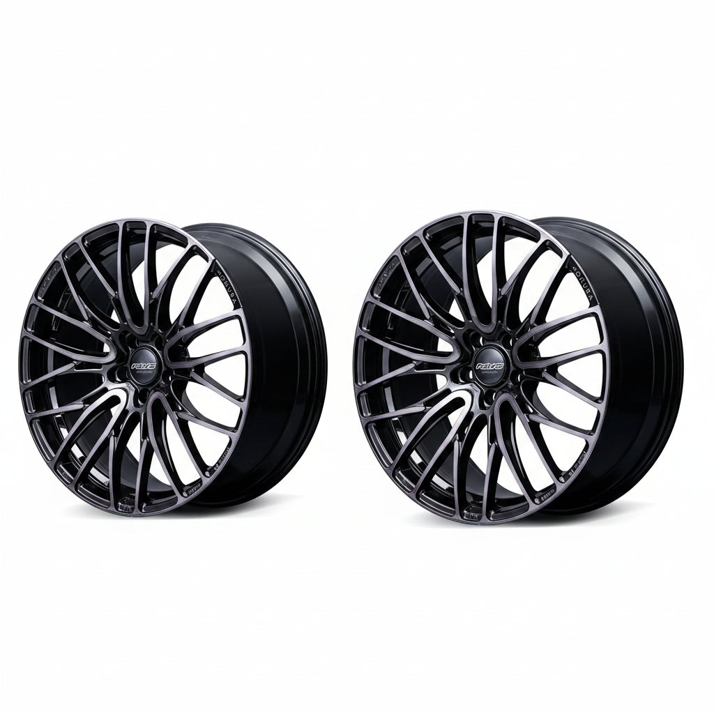 Rays | HOMURA 2X10BD BLACK CLEAR EDITION Glossy Black/Black Clear | 5X108 | 19X8.5 +40 (Pair)