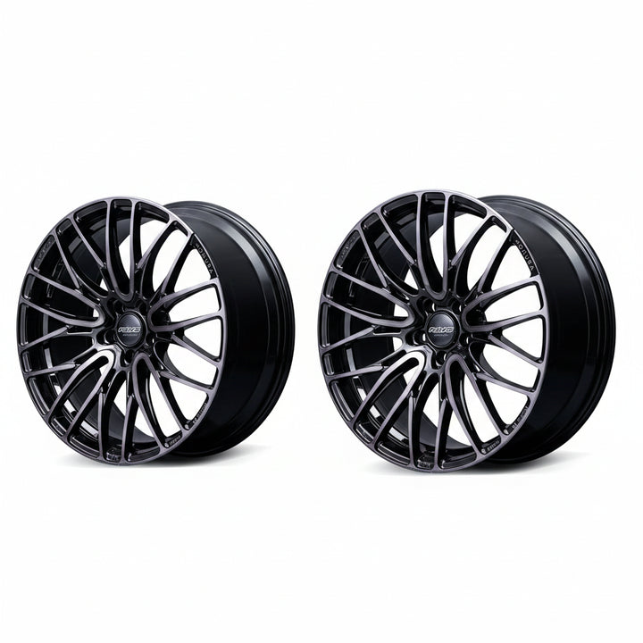 Rays | HOMURA 2X10BD BLACK CLEAR EDITION Glossy Black/Black Clear | 5X108 | 19X8.5 +40 (Pair)