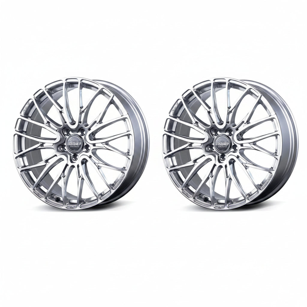 Rays | HOMURA 2X10BD DMC/Side Sunlight Silver | 5X114.3 | 18X7.5 +45 (Pair)