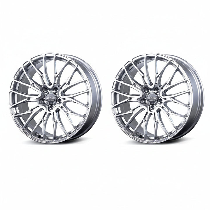 Rays | HOMURA 2X10BD DMC/Side Sunlight Silver | 5X114.3 | 18X7.5 +45 (Pair)