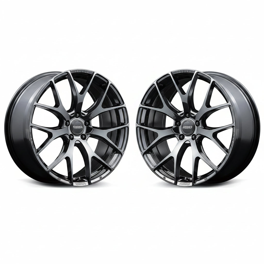 Rays | HOMURA 2X7FT Black Chrome Coating | 5X114.3 | 20X8.5 +38 (Pair)