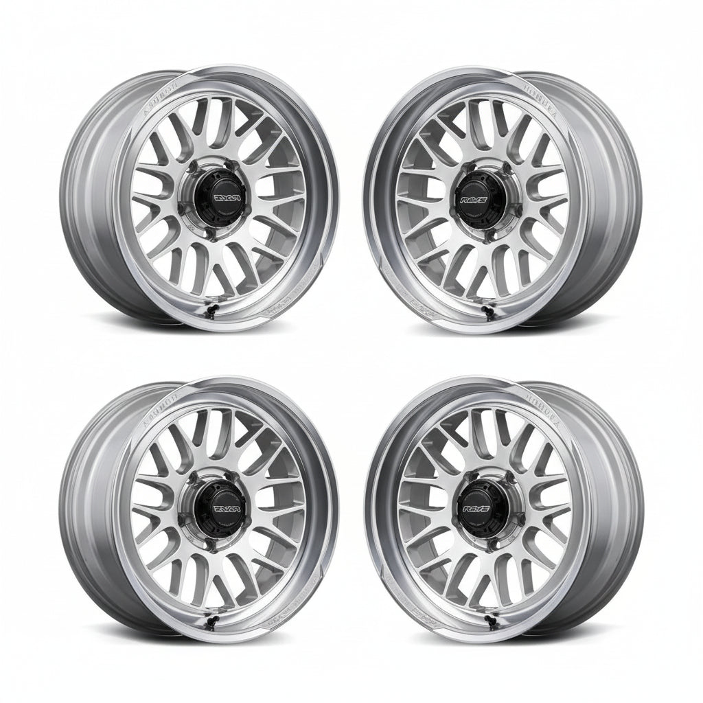 Rays | HOMURA 2X9L-RA Sunlight Silver / Rim DMC | 6X139.7 | 17X6.5 +38 (Set)
